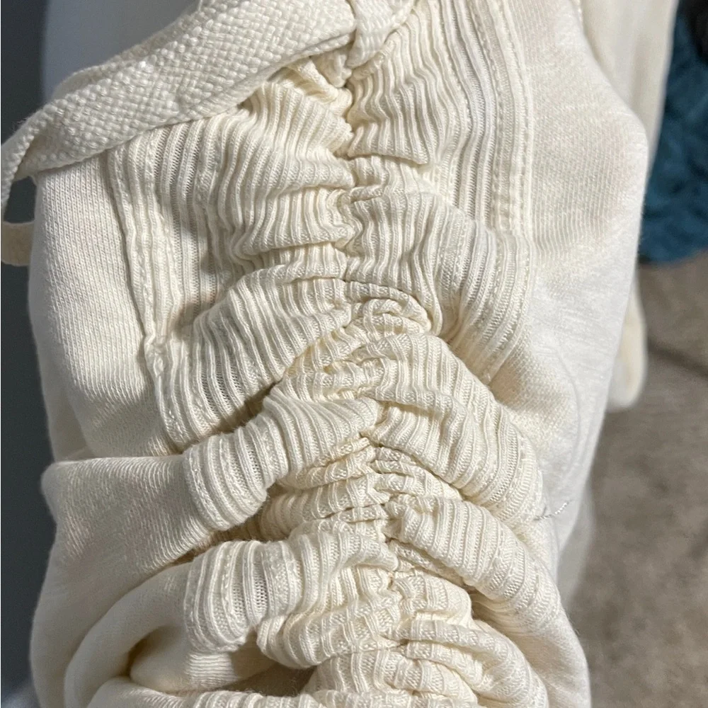 Anthropologie Daily Practice Horizon Wide-leg Jumpsuit Ivory Pockets Boho Small - Picture 12 of 12